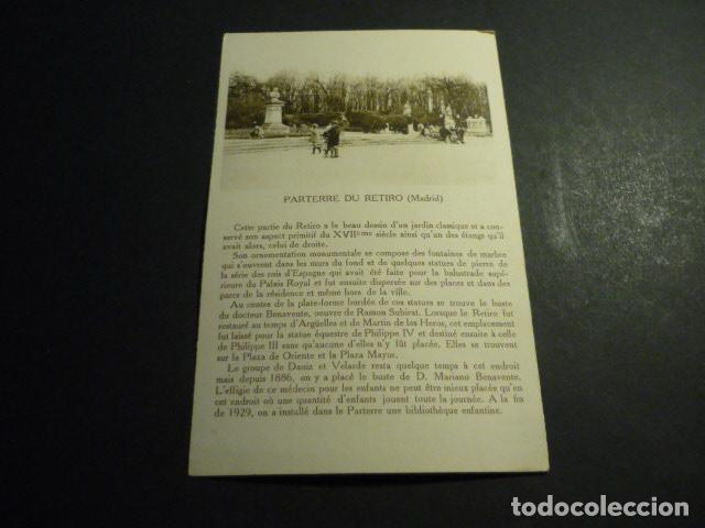 Postais: MADRID PARTERRE DEL RETIRO POSTAL CON PUBLICIDAD ALMACENES SANTA BARBARA