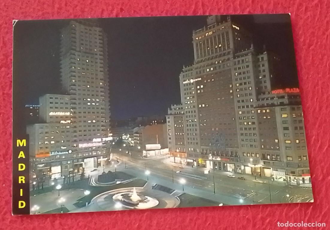Postales: POSTAL POST CARD SPAIN MADRID PLAZA DE ESPA&Ntilde;A EDIFICIOS DE LA TORRE DE MADRID Y ESPA&Ntilde;A ESPAGNE NOCHE