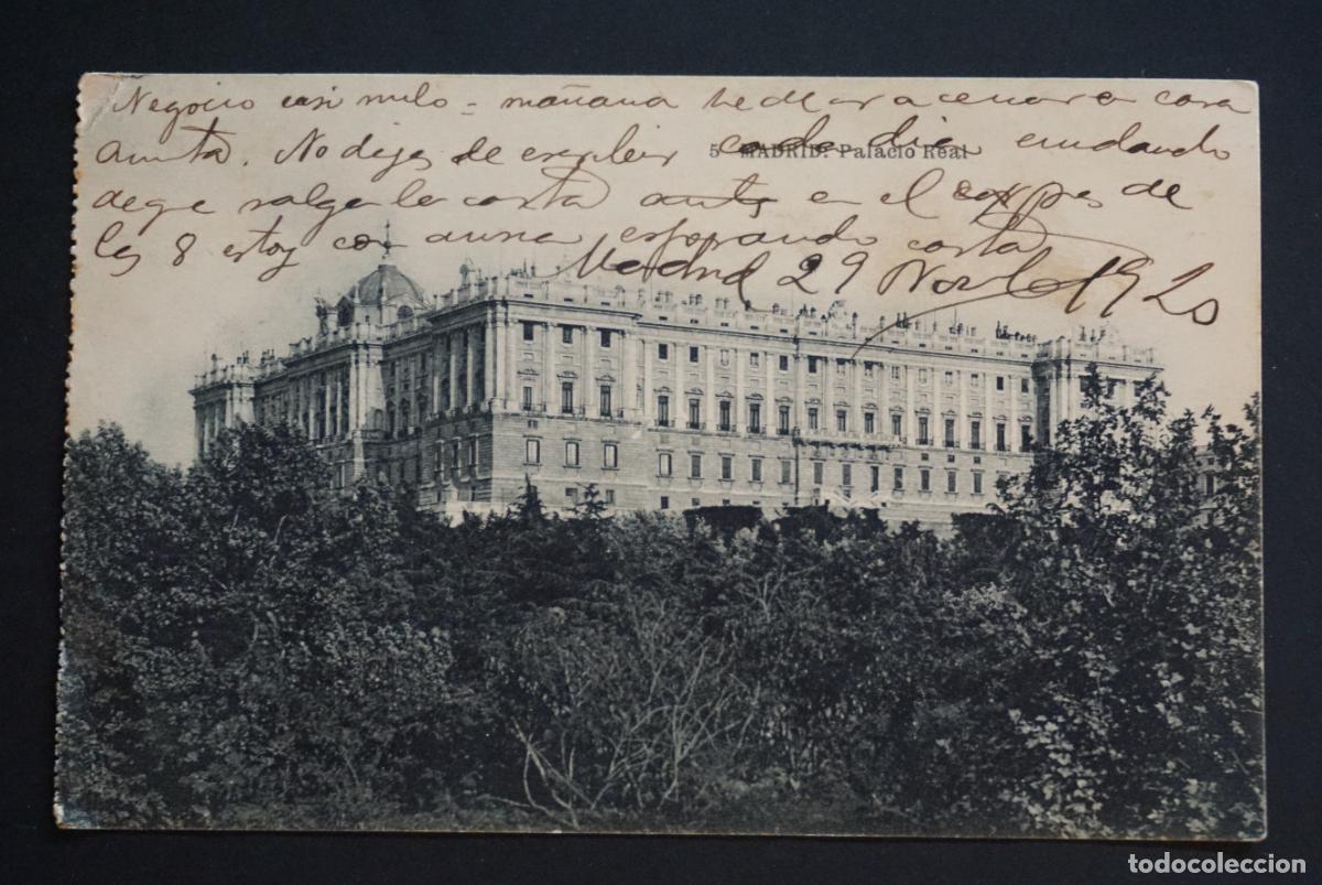 Postales: Madrid, Palacio Real. Postal circulada con sello en el a&ntilde;o 1920