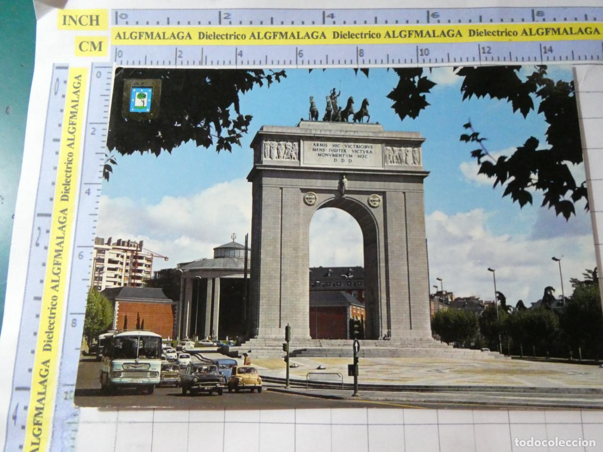 Postales: POSTAL DE MADRID. A&Ntilde;O 1970. ARCO DE LA VICTORIA AUTOB&Uacute;S SEAT 600. 36 ESCUDO ORO. 738