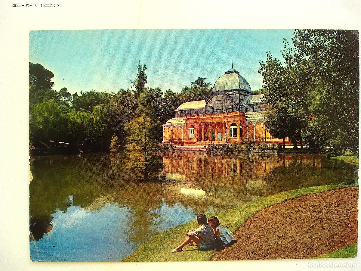 Postales: POSTAL DE MADRID : EL RETIRO , PALACIO DE CRISTAL. A&Ntilde;OS 60 , CIRCULADA A ALEMANIA EN 1974