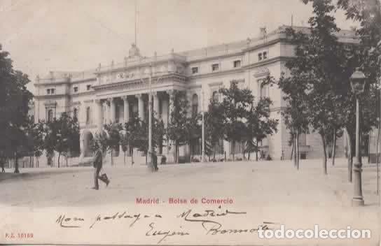 Postales: MADRID DORSO SIN DIVIDIR BOLSA DE COMERCIO