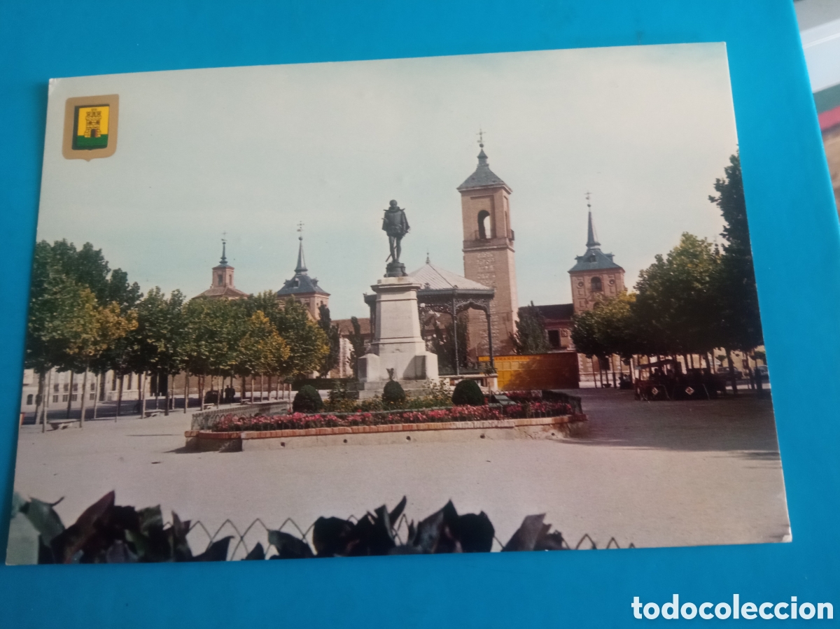 Postales: Antigua postal fotogr&aacute;fica de Alcal&aacute; de Henares, Plaza de Cervantes