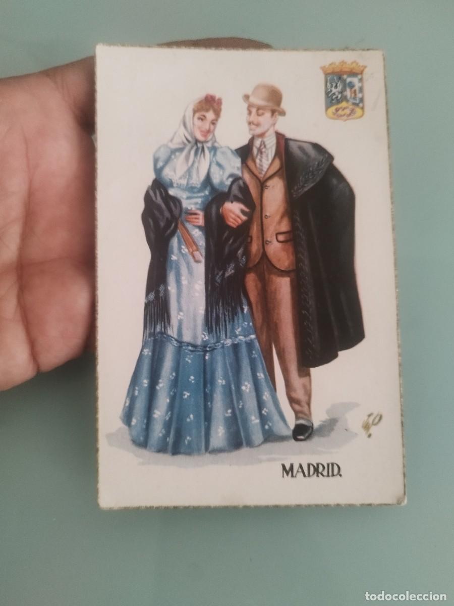 Postales: Tarjeta postal ilustraci&oacute;n de una pareja con vestimenta tradicional madrile&ntilde;a. Eloy Gumier