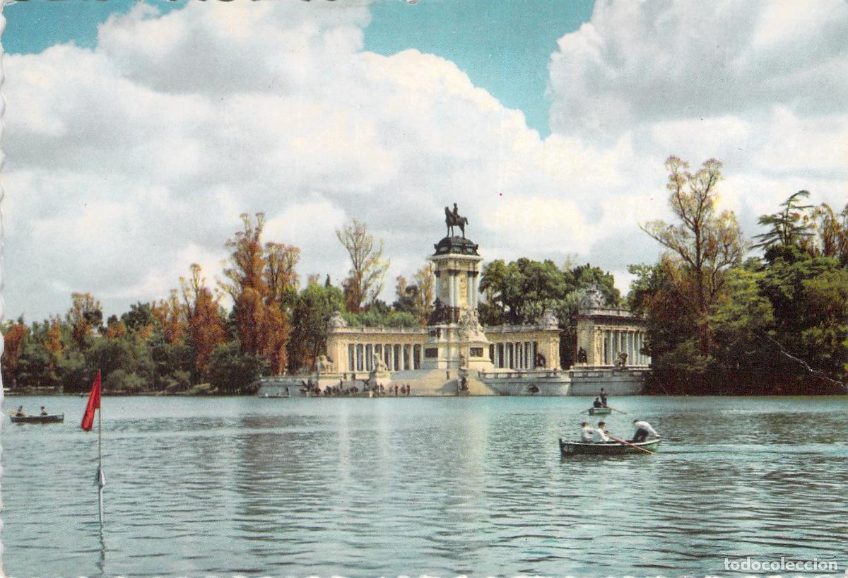 Postales: Postal del Estanque del Parque del Retiro en Madrid