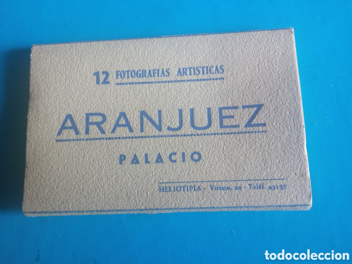 Postales: Antiguo acorde&oacute;n de 12 antiguas fotograf&iacute;as en miniatura, Palacio de Aranjuez, miden 89x56mm