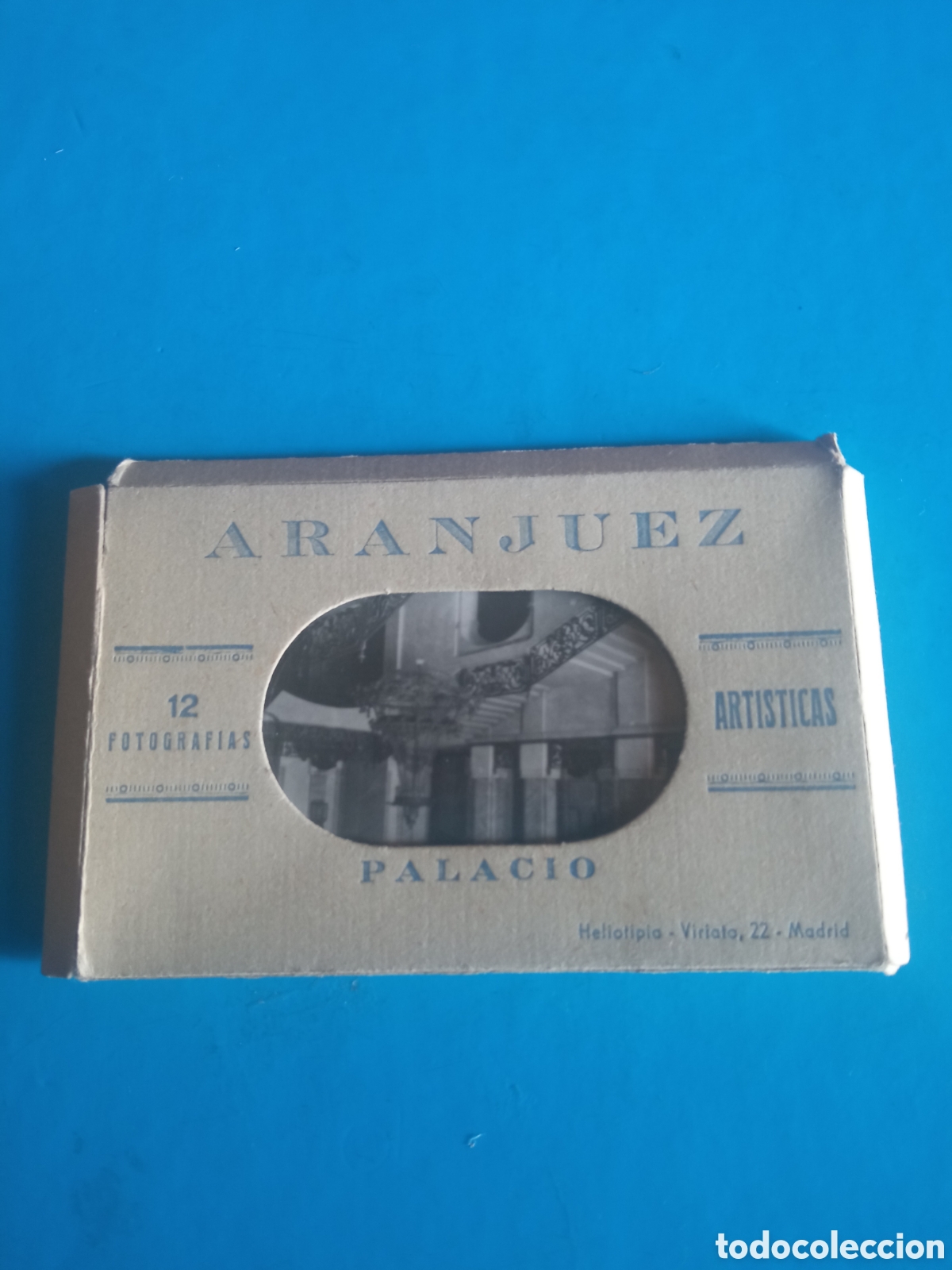 Postales: 12 antiguas fotograf&iacute;as en miniaturas , Palacio de Aranjuez, miden 95x61mm