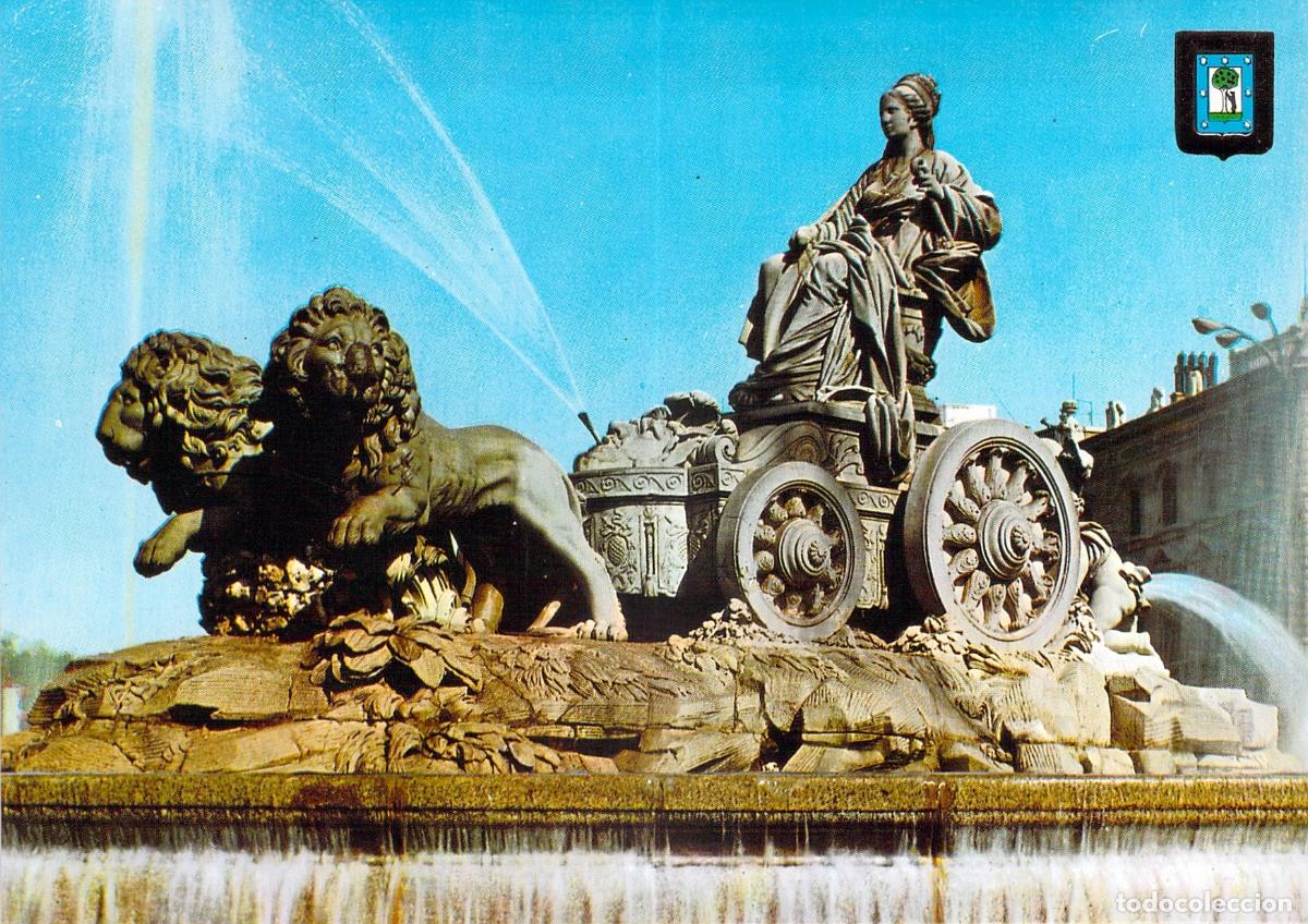 Postales: Postal de la Fuente de Cibeles en Madrid