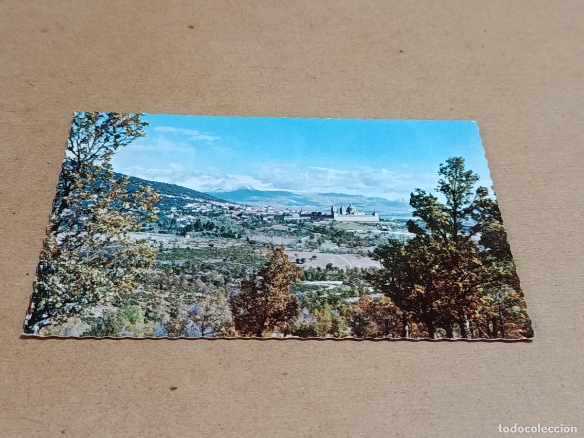 Postales: COMUNIDAD DE MADRID - POSTAL EL ESCORIAL - DESDE LA CARRETERA A LA SILLA DE FELIPE II
