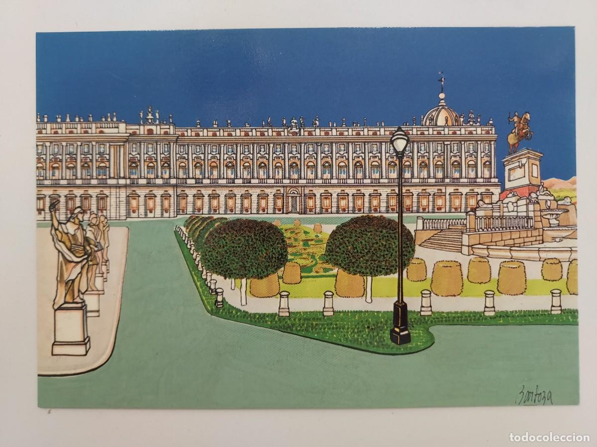 Postales: POSTAL ILUSTRADOR JUSTO BARBOZA. MADRID PALACIO REAL. 1982. SIN CIRCULAR