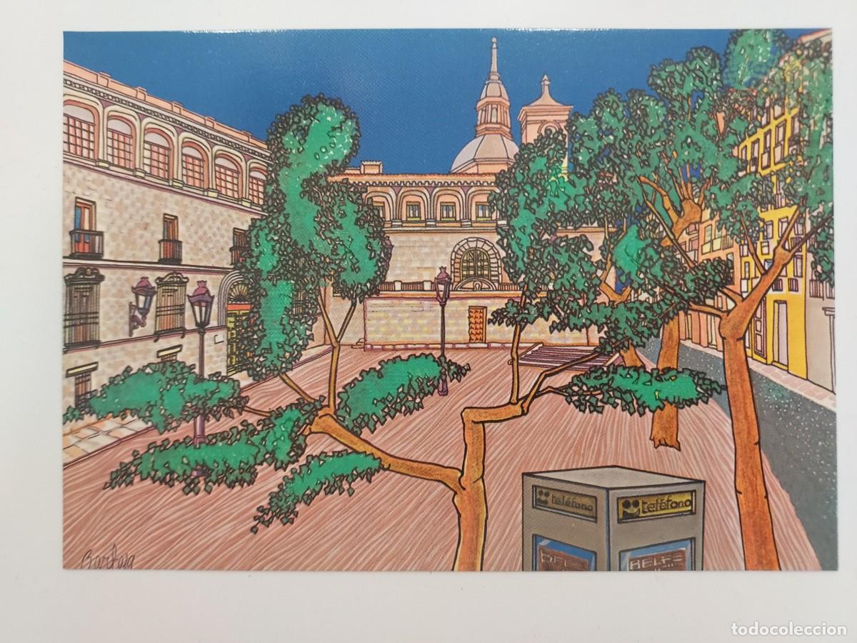 Postales: POSTAL ILUSTRADOR JUSTO BARBOZA. MADRID PLAZA DE LA PAJA. 1982. SIN CIRCULAR