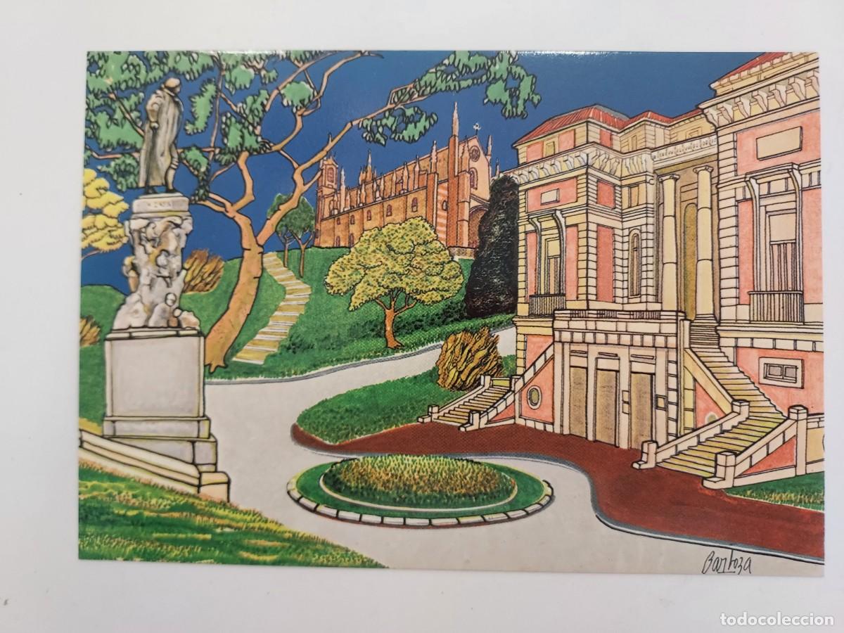 Postales: POSTAL ILUSTRADOR JUSTO BARBOZA. MADRID MUSEO DEL PRADO PUERTA DE GOYA. 1982. SIN CIRCULAR