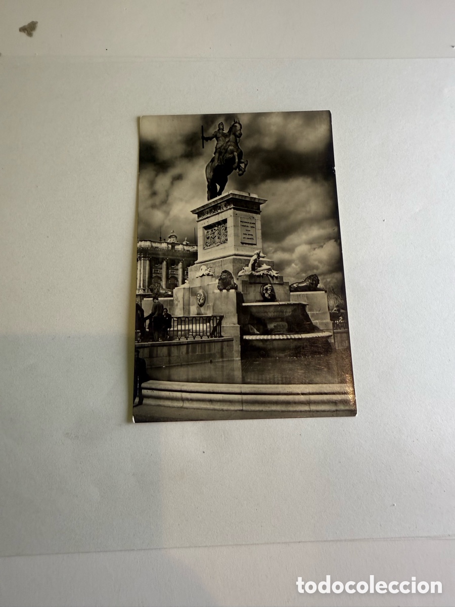 Postales: 1959 Madrid &ndash; Monumento a Felipe IV &ndash; Blanco y negro &ndash; Original de la &eacute;poca