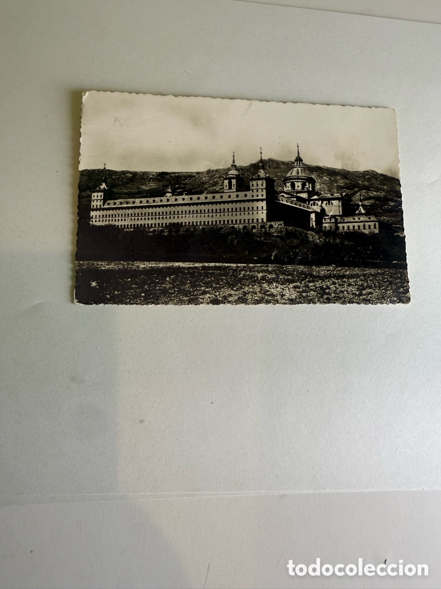 Postales: Postal Monasterio de El Escorial &ndash; Blanco y negro &ndash; Original de la &eacute;poca &ndash; Circulada &ndash; c. 1955