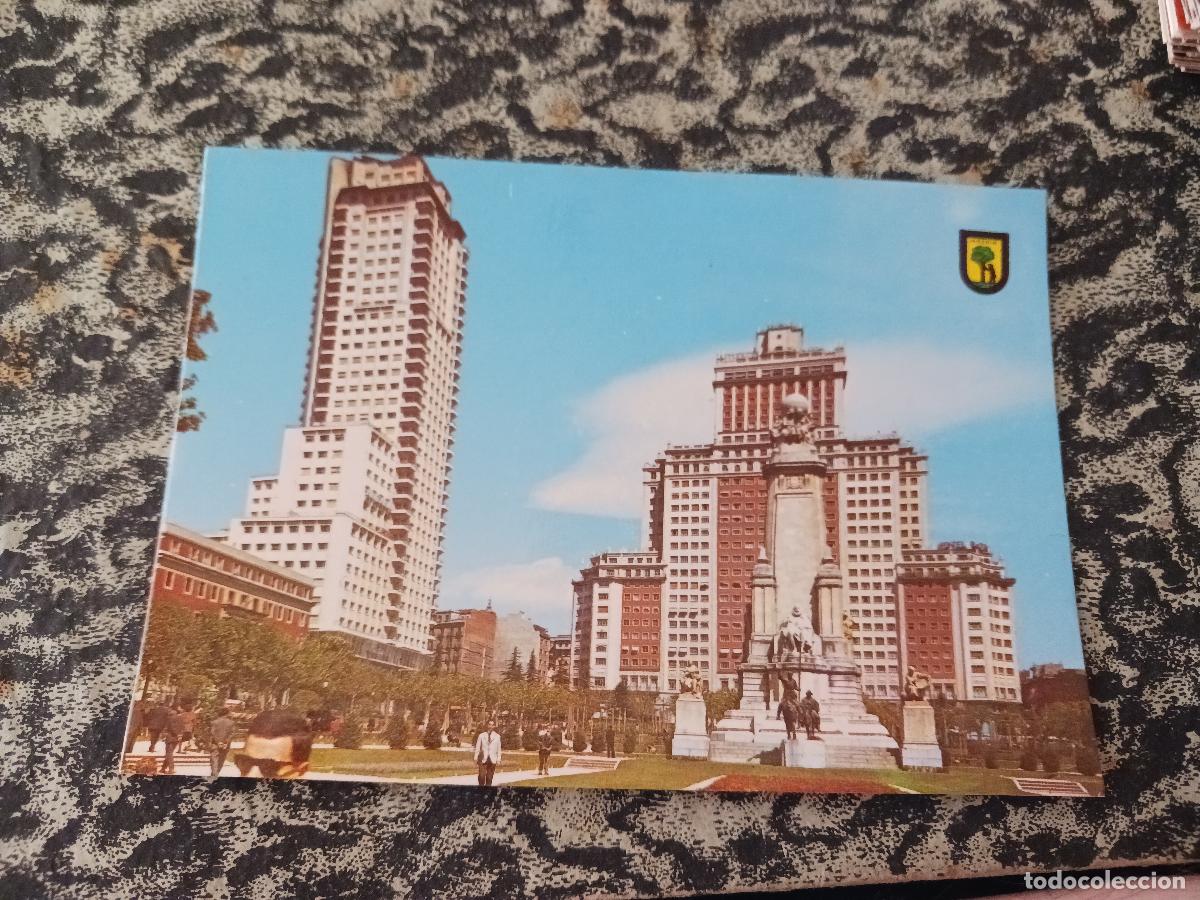 Postales: 101 madrid plaza de espa&ntilde;a, heliotipia, 1960