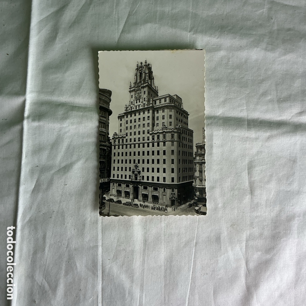 Postales: Postal Madrid Palacio de Telecomunicaciones Blanco y negro Original de la &eacute;poca 1952