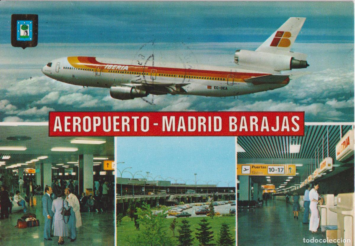 Postales: MADRID, AEROPUERTO MADRID BARAJAS - ESCUDO DE ORO N&ordm;120 - CIRCULADA