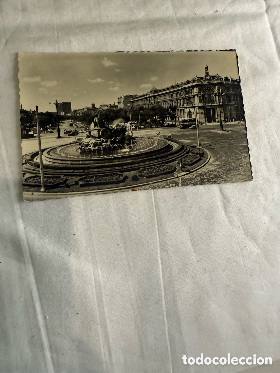 Postales: Postal Madrid Plaza de Cibeles blanco y negro original 1959