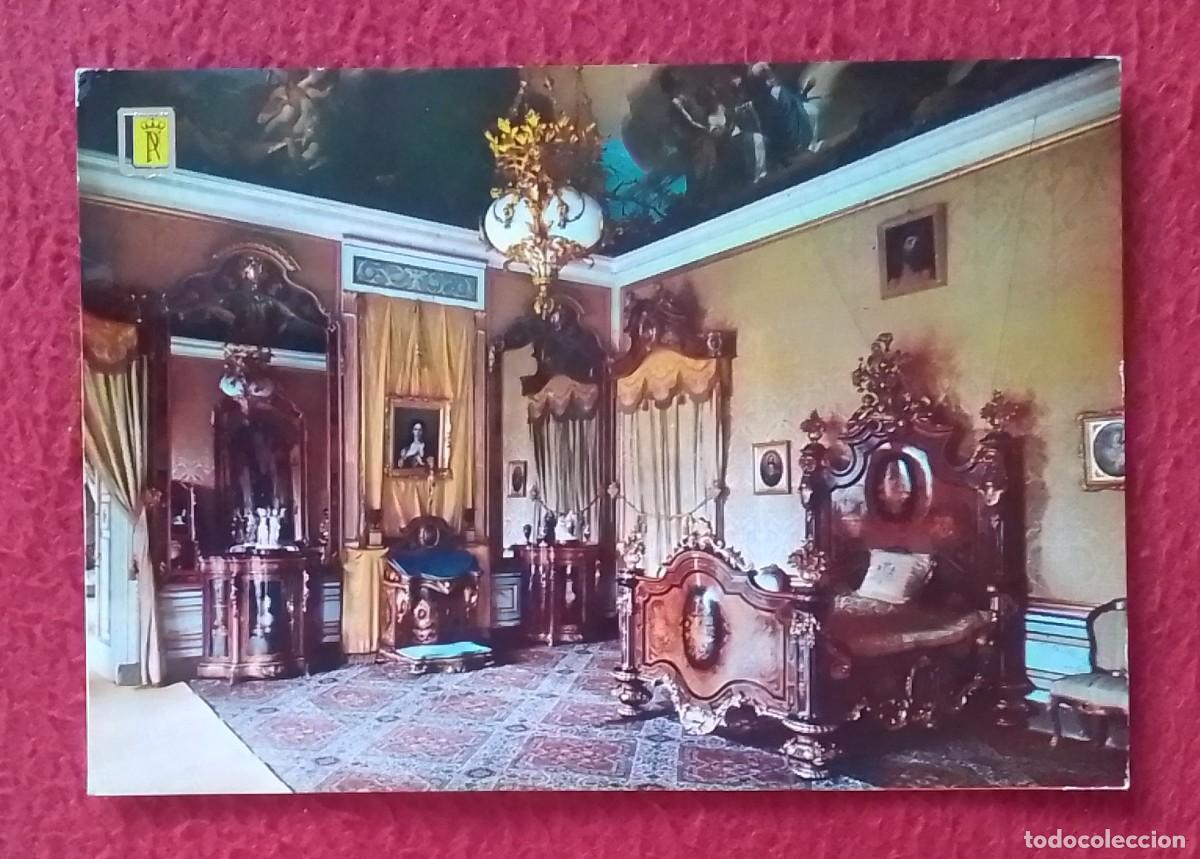 Postales: POSTAL ARANJUEZ PALACIO REAL DORMITORIO DE LA REINA PUBLICIDAD MILBEDOCE ANABOLICO SOLUCI&Oacute;N ORAL...
