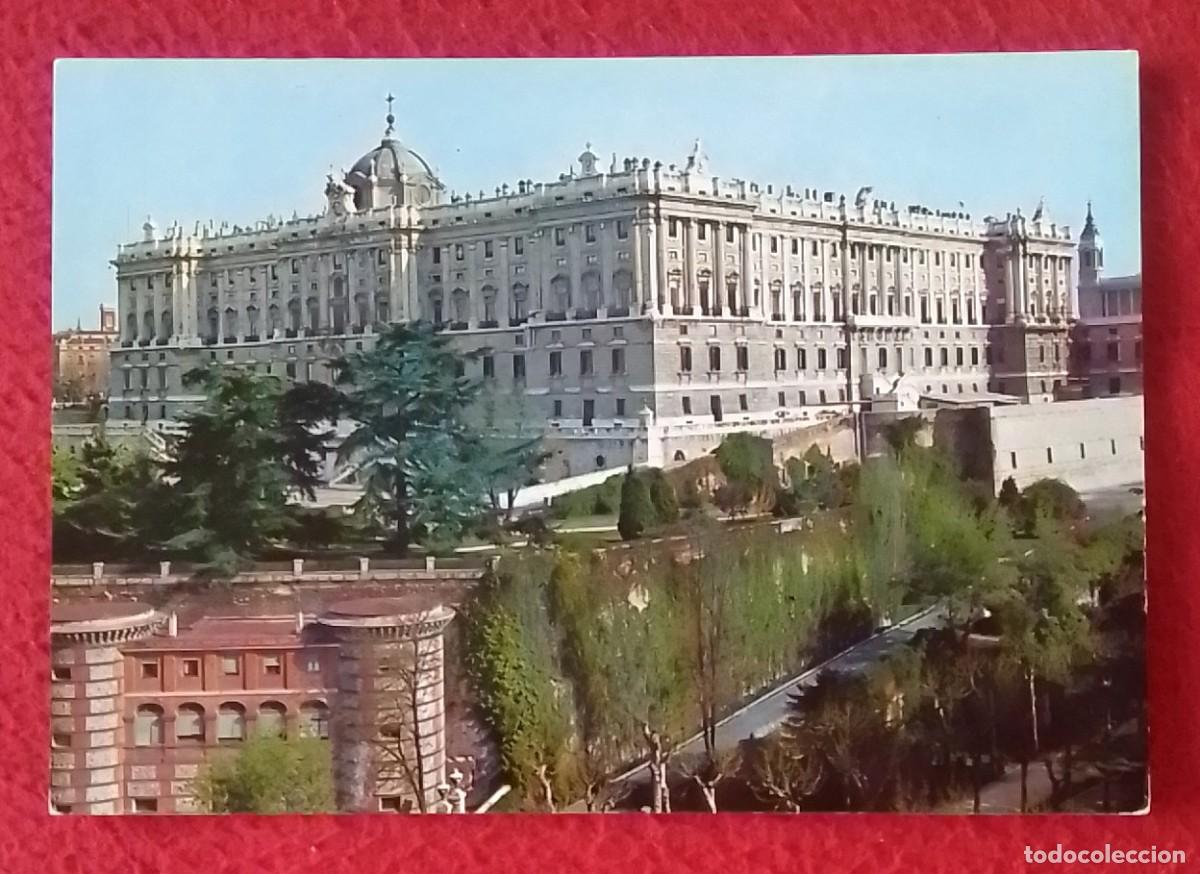 Postales: ANTIGUA POSTAL POST CARD MADRID PALACIO REAL SALONES ARMSTRONG OPORTO CLUB MENU MINUTA COMUNI&Oacute;N 1973
