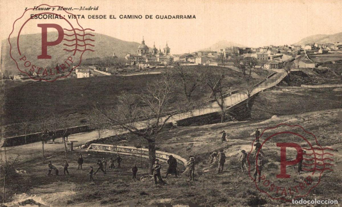 Postales: MADRID. Escorial - Vista Desde El Camino De Guadarrama. Hauser y Menet