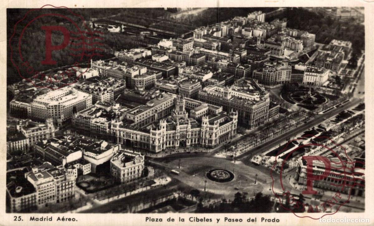 Postales: MADRID. Plaza De Cibeles Y Paseo Del Prado