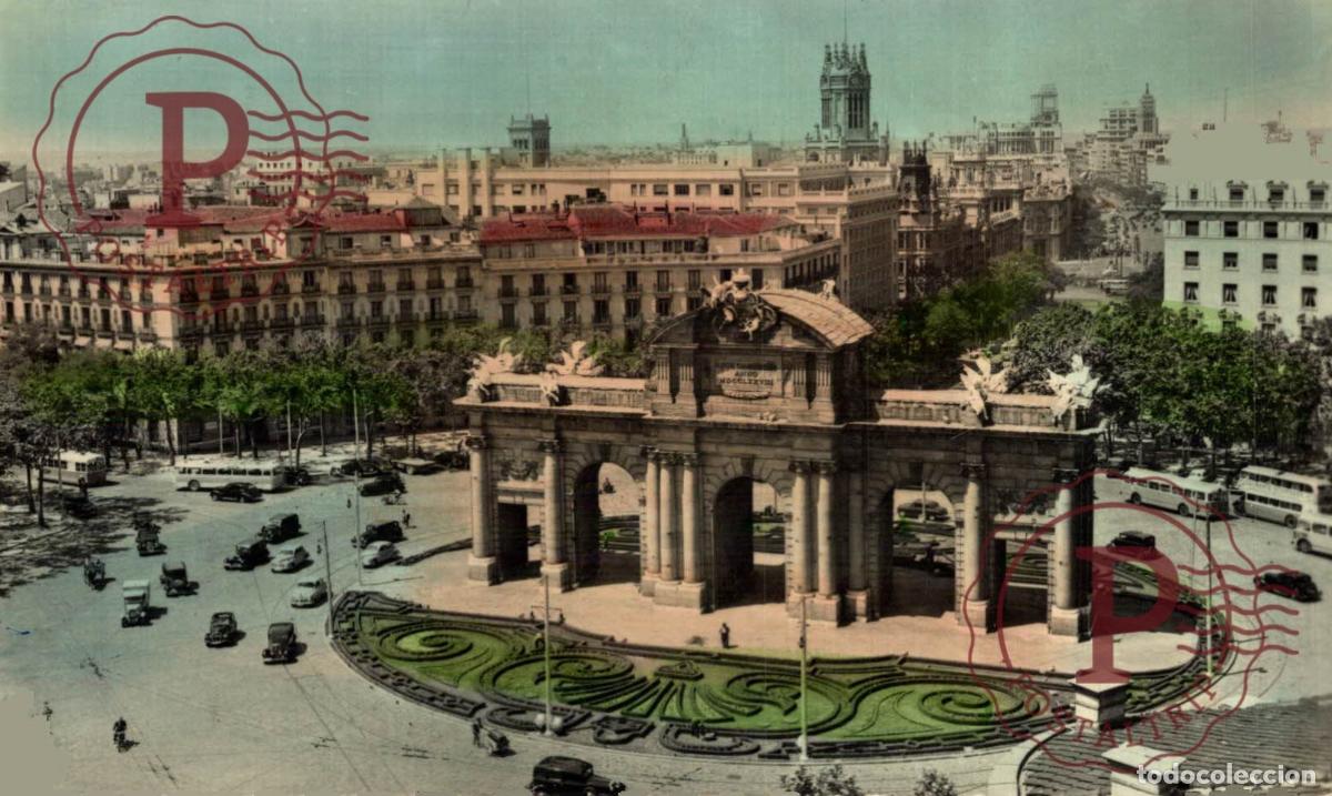 Postales: MADRID. Panor&aacute;mica De La Puerta De Alcal&aacute;