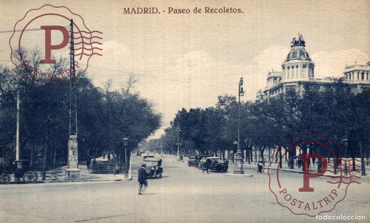 Postales: MADRID. Paseo De Recoletos