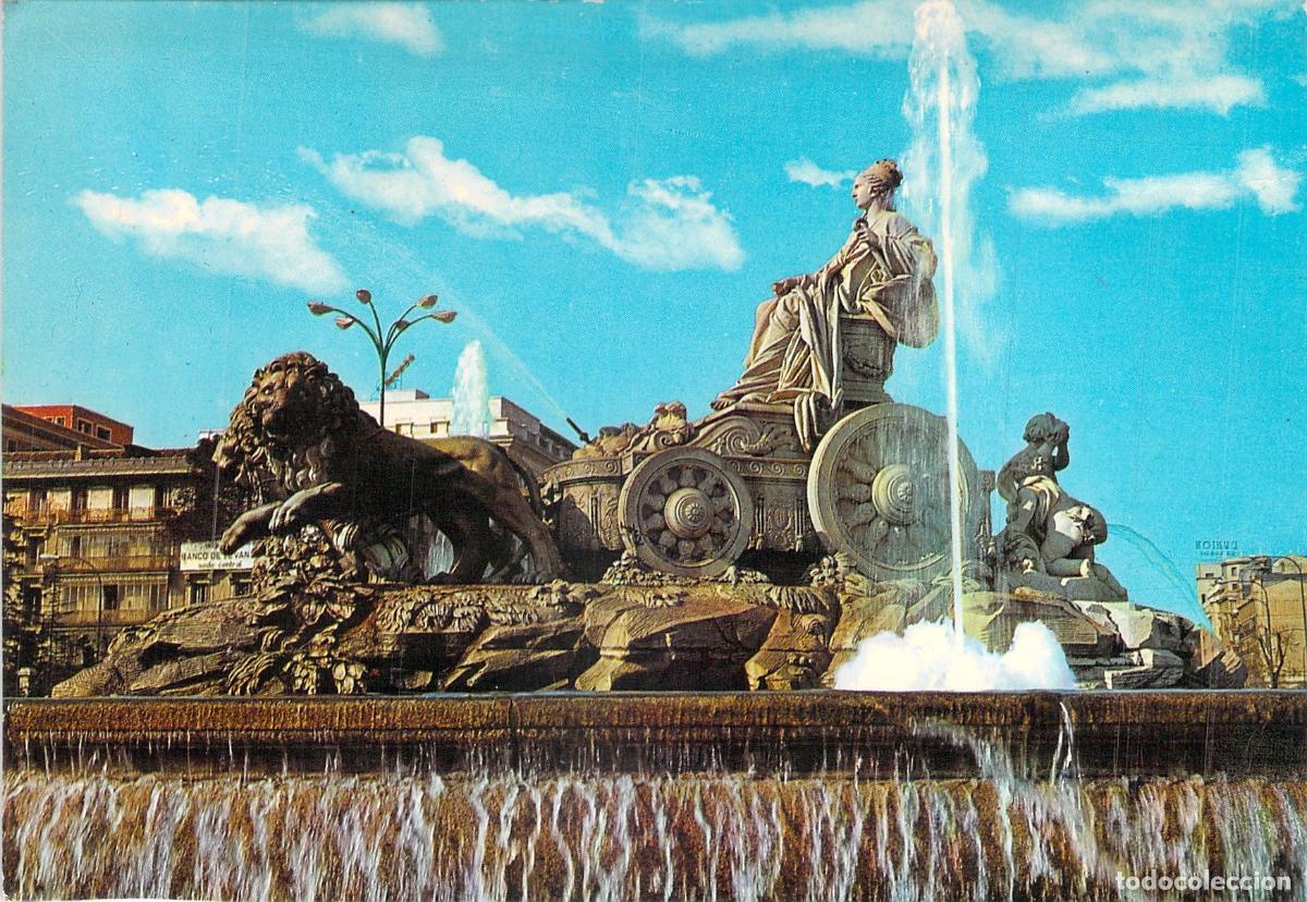 Postales: Postal de la Fuente de Cibeles en Madrid