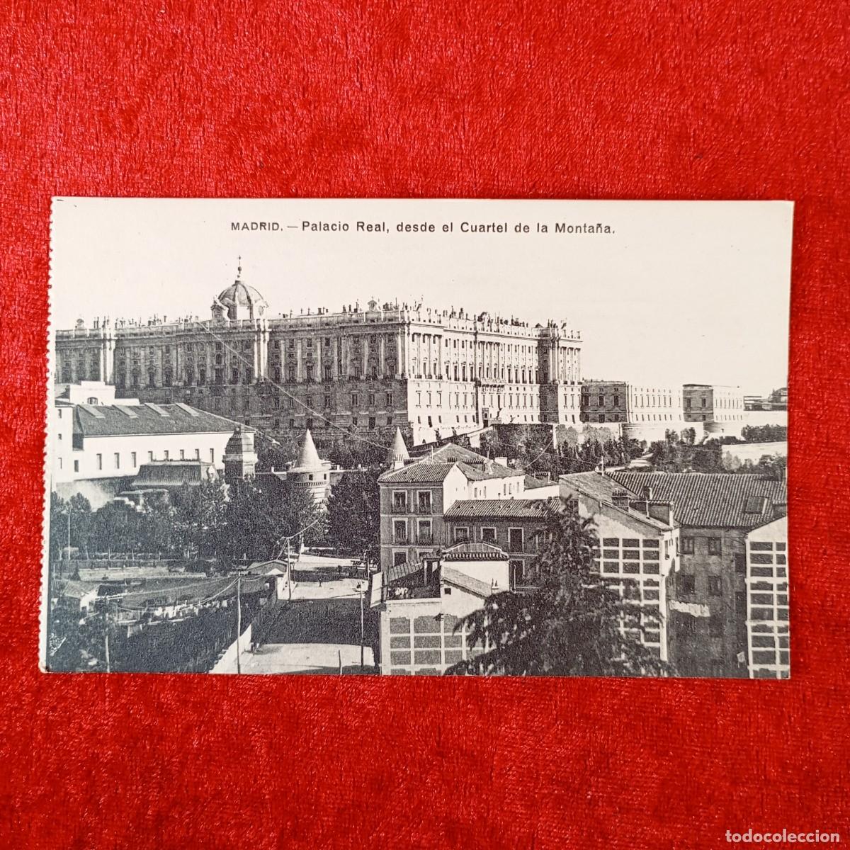 Postales: POSTAL - MADRID - PALACIO REAL VISTO DESDE EL CUARTEL DE LA MONTA&Ntilde;A - LACOSTE - RAR&Iacute;SIMA / 1881