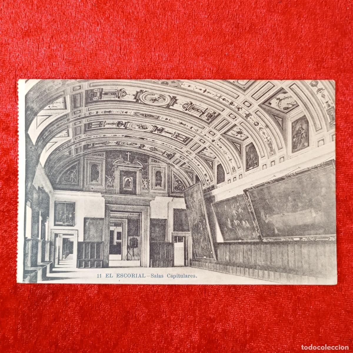 Postales: POSTAL - EL ESCORIAL - SALAS CAPITULARES - 11 - FOT. LACOSTE - RAR&Iacute;SIMA / 1921