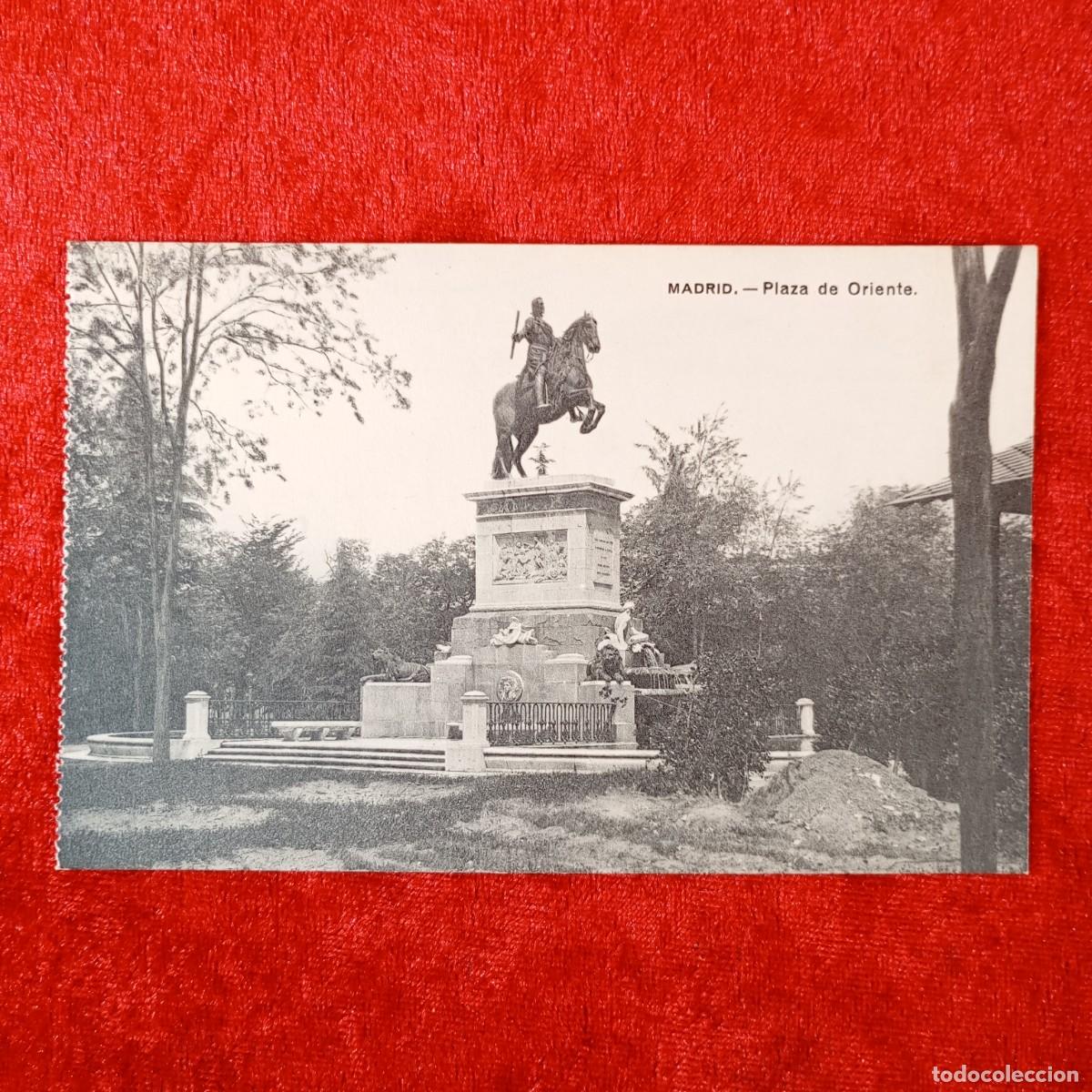 Postales: POSTAL - MADRID - PLAZA DE ORIENTE - FOT. LACOSTE - RAR&Iacute;SIMA / 1924
