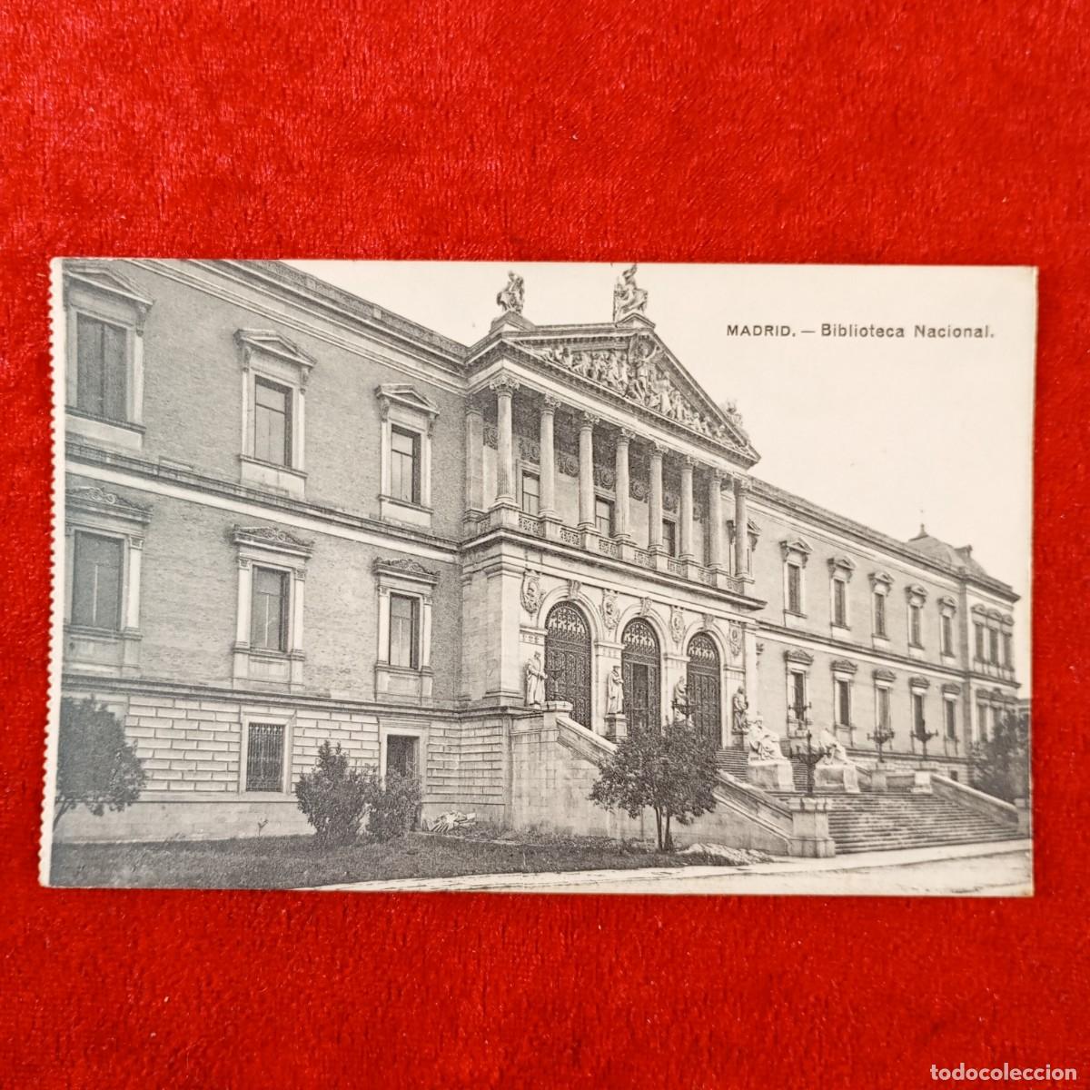 Postales: POSTAL - MADRID - BIBLIOTECA NACIONAL - FOT. LACOSTE - RAR&Iacute;SIMA / 1990