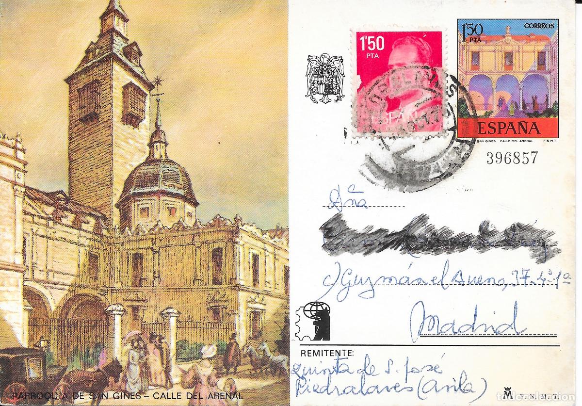 Postales: [POSTAL] Parroquia de San Gin&eacute;s. Calle Arenal. Madrid (circulada)