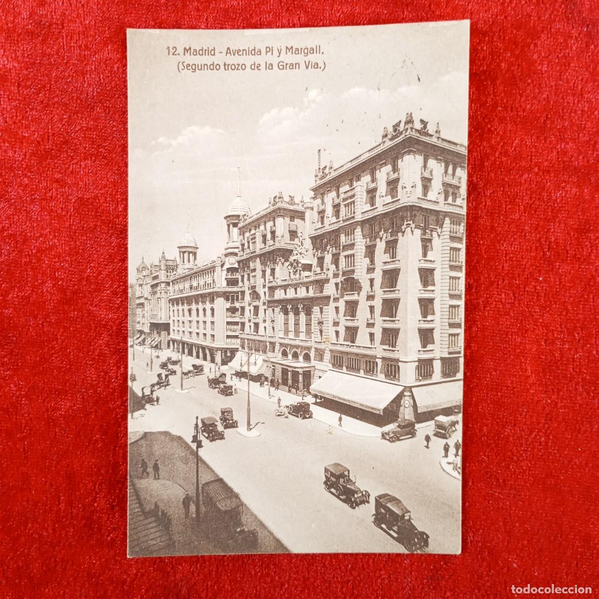 Postcards: POSTAL - MADRID - AVENIDA PI Y MARGALL - SEGUNDO TROZO DE LA GRAN V&Iacute;A - 12 - RAR&Iacute;SIMA / 2166