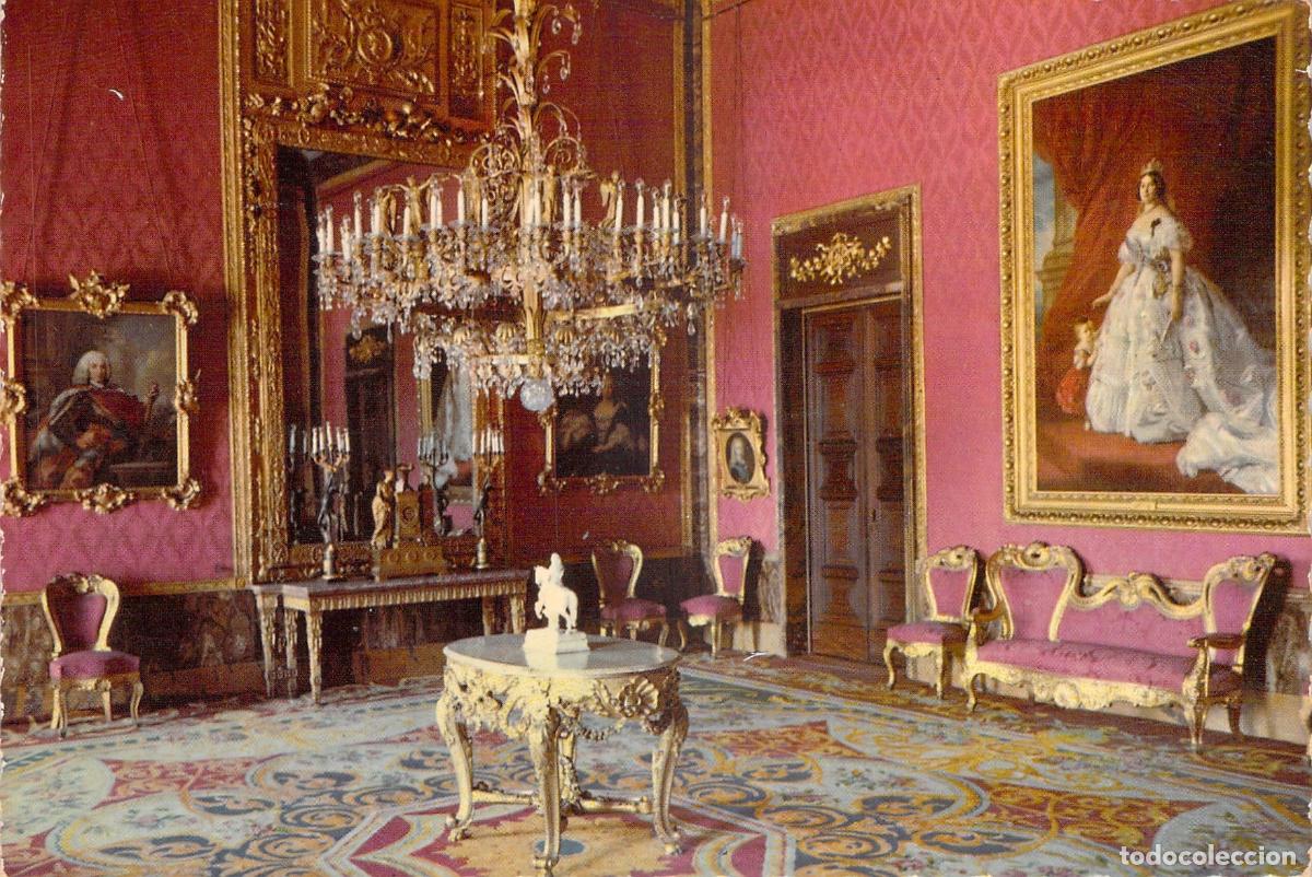 Postales: Postal del Palacio Real de Madrid Saleta de la Reina Mar&iacute;a Cristina
