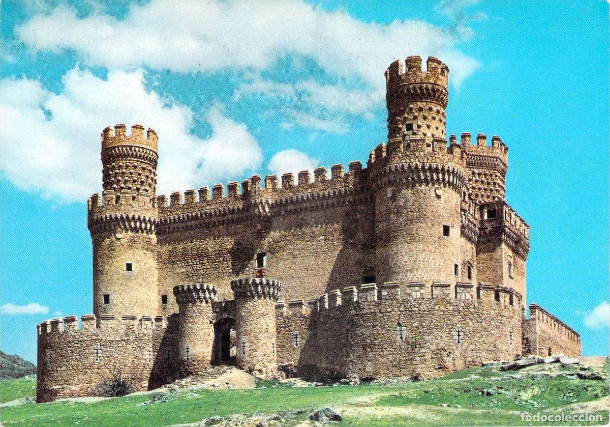 Postales: Postal del Castillo de Manzanares el Real en Madrid