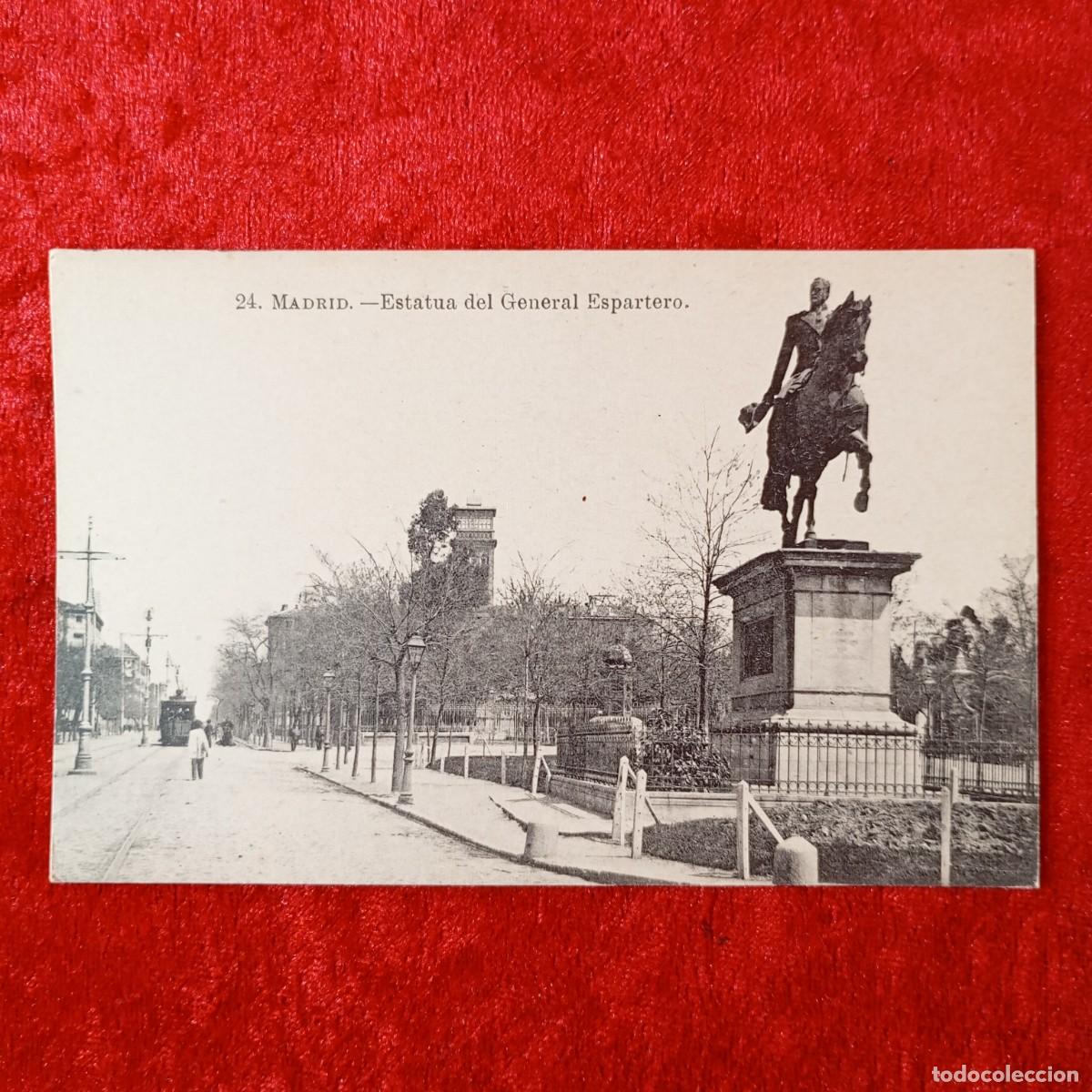 Postales: POSTAL - MADRID - ESTATUA DEL GENERAL ESPARTERO - 24 - FOT. LACOSTE - RAR&Iacute;SIMA / 2195