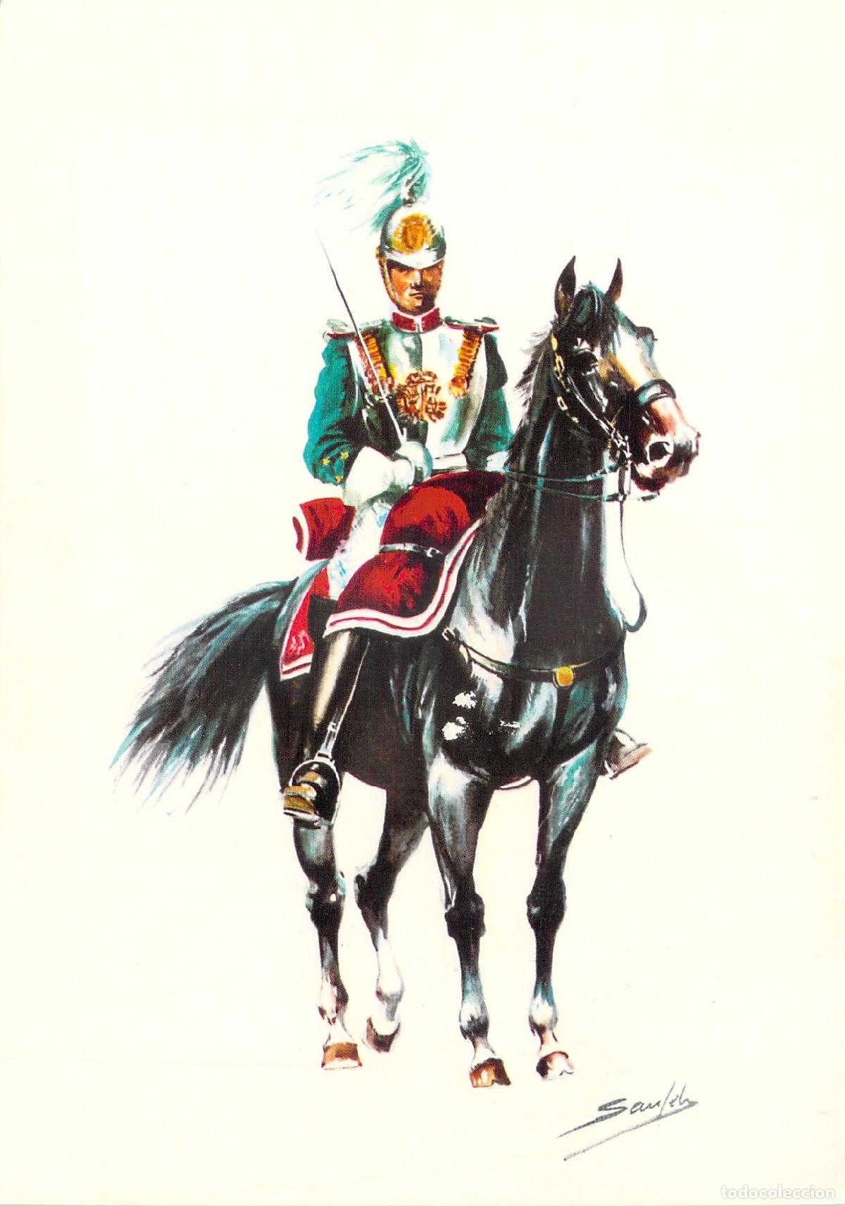 Postales: Postal Ej&eacute;rcito Espa&ntilde;ol Escolta Real Capit&aacute;n Uniforme