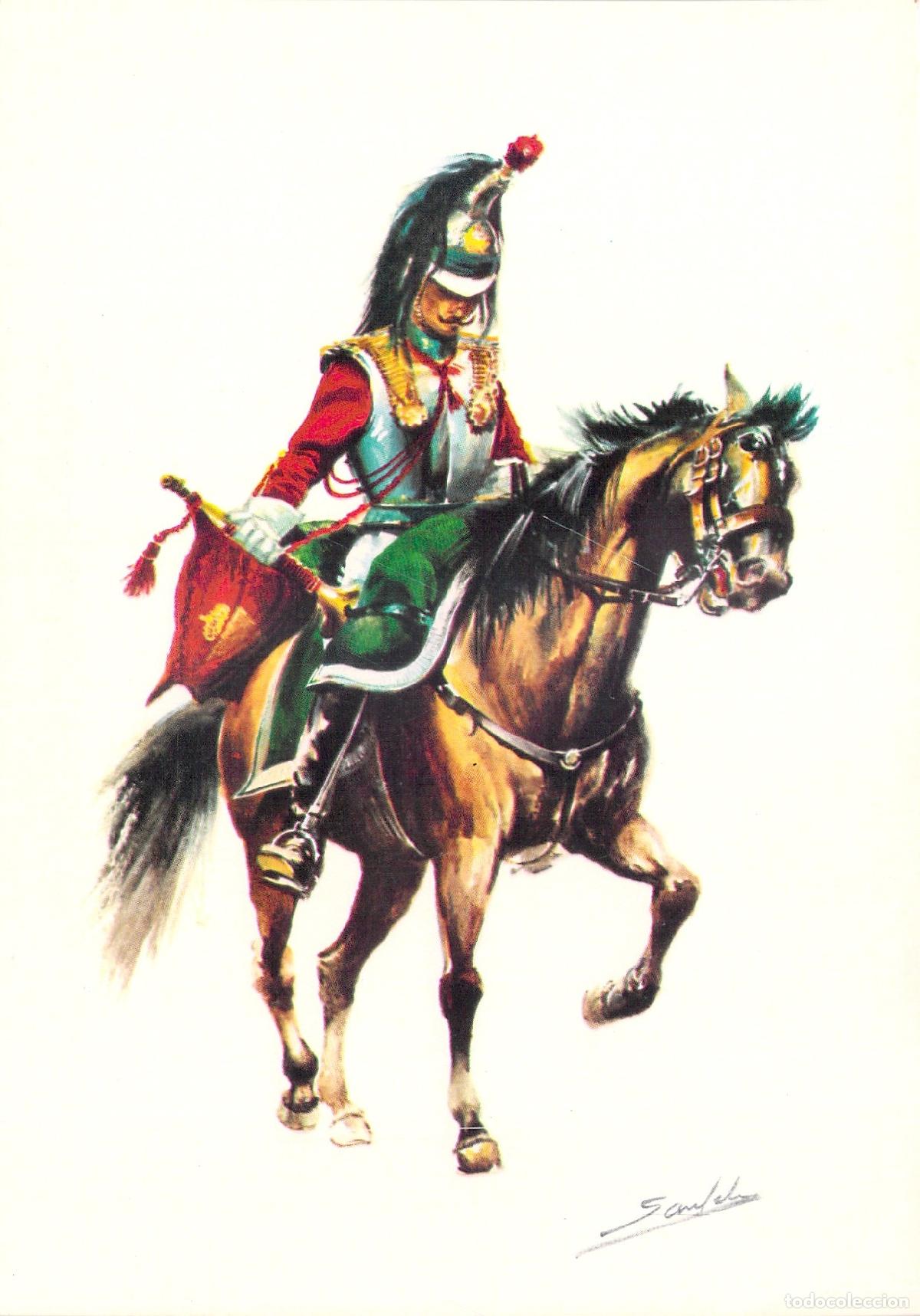 Postales: Postal: Trompeta del Regimiento de Coraceros del Rey del Ej&eacute;rcito Espa&ntilde;ol