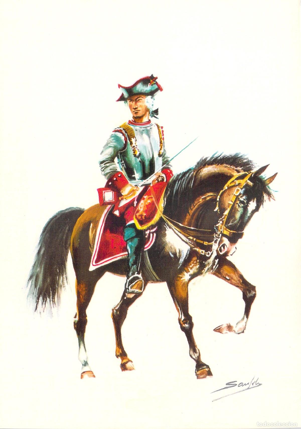 Postales: Postal de Caballer&iacute;a del Regimiento Real Alem&aacute;n del Ej&eacute;rcito Espa&ntilde;ol