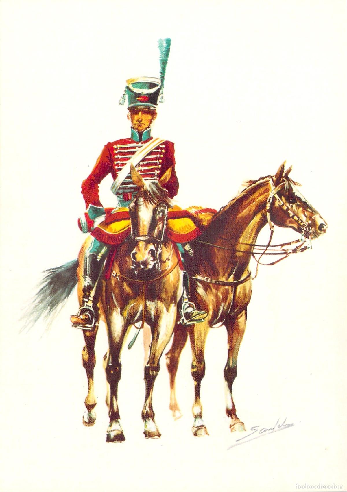 Postales: Postal del Cazador de la Guardia de Honor de 1800