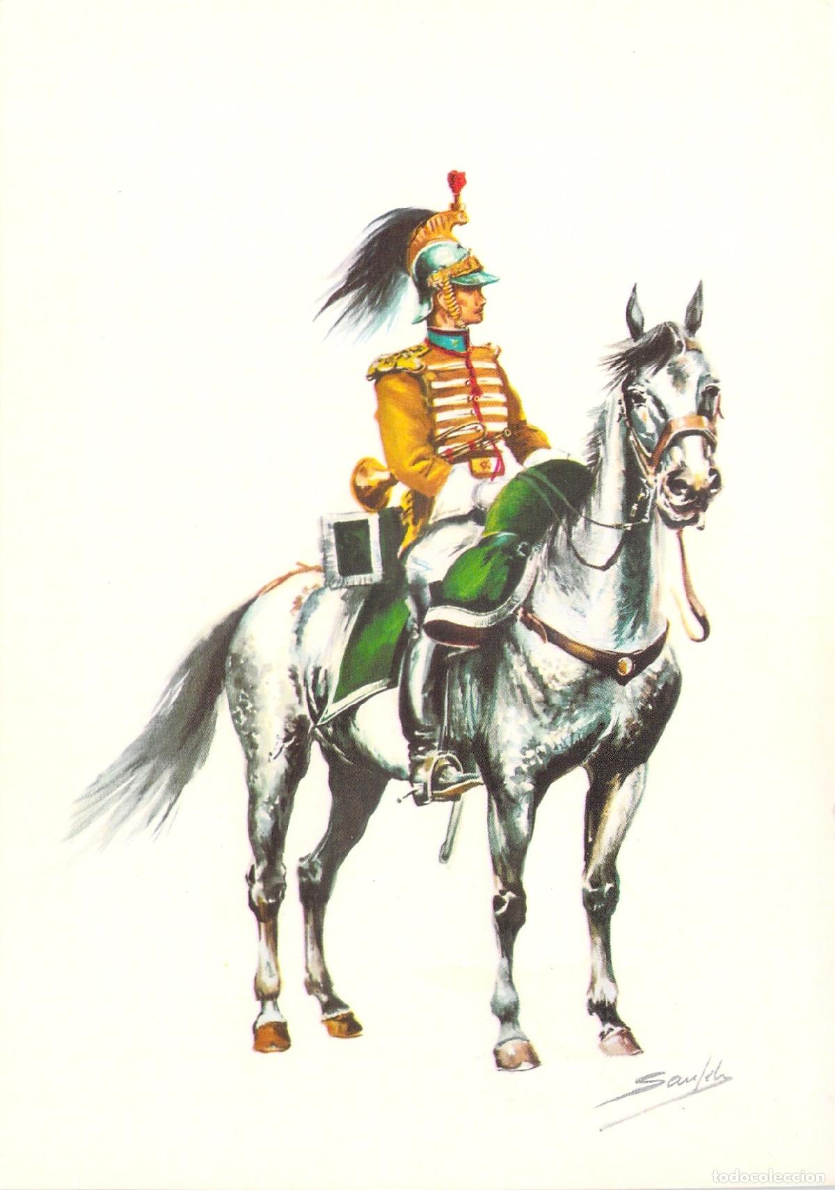 Postales: Postal de uniformes militares, Regimiento Alc&aacute;ntara n. 7, 1815