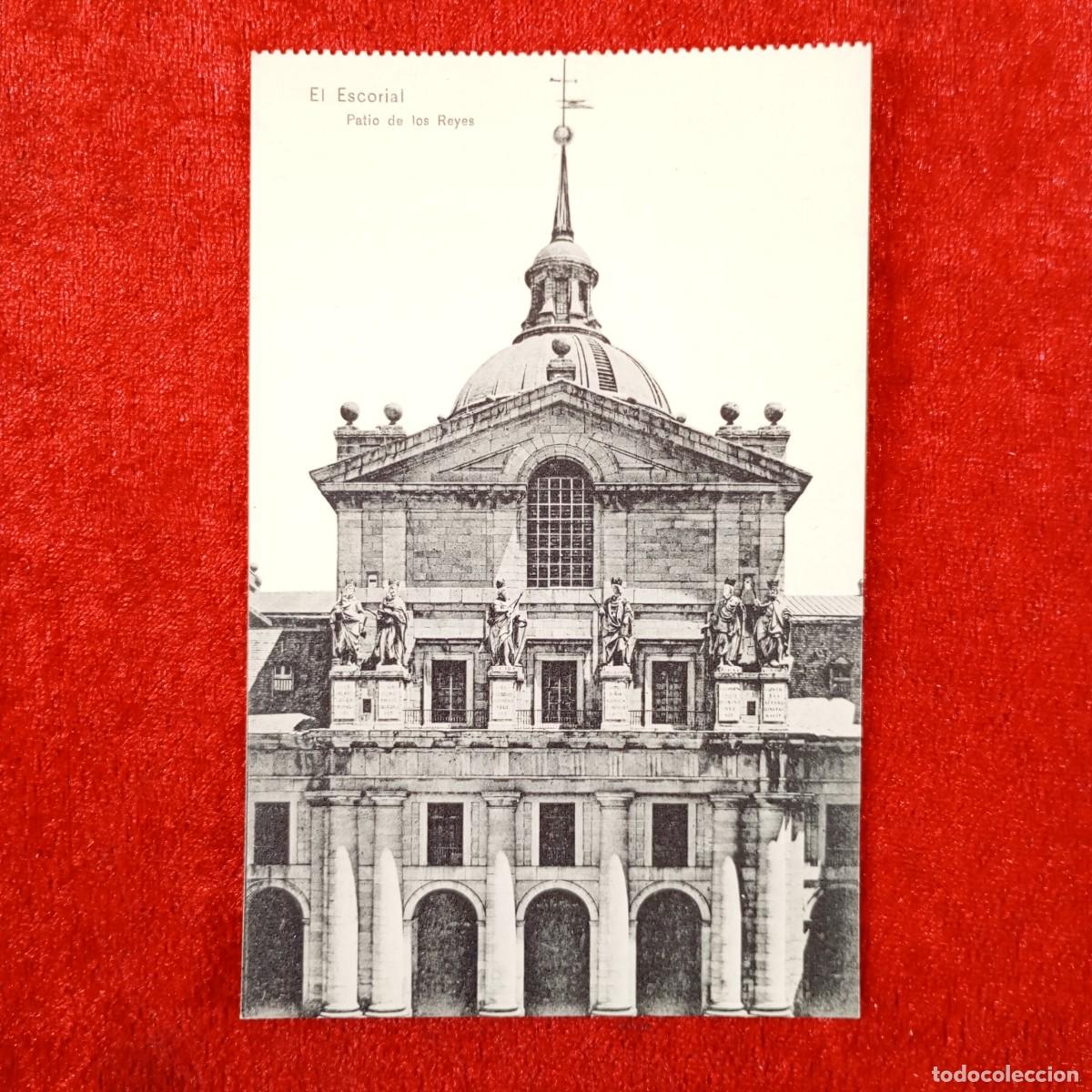 Postales: POSTAL - EL ESCORIAL - PATIO DE LOS REYES - HOTEL MIRANDA - FOT. MORENO - RAR&Iacute;SIMA / 2392