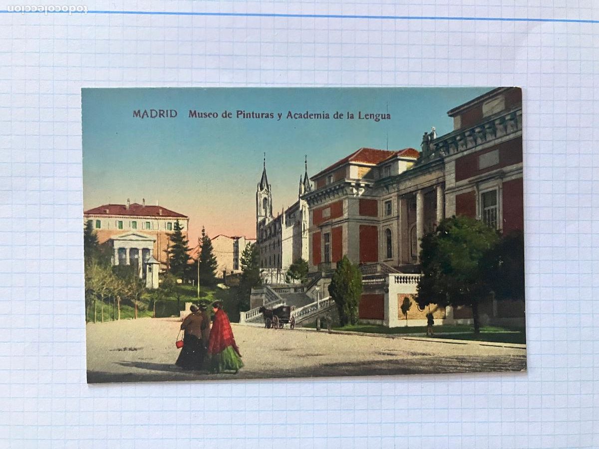 Postales: Madrid - Postal Museo de Pinturas y Academia de la Lengua - Casta&ntilde;eira