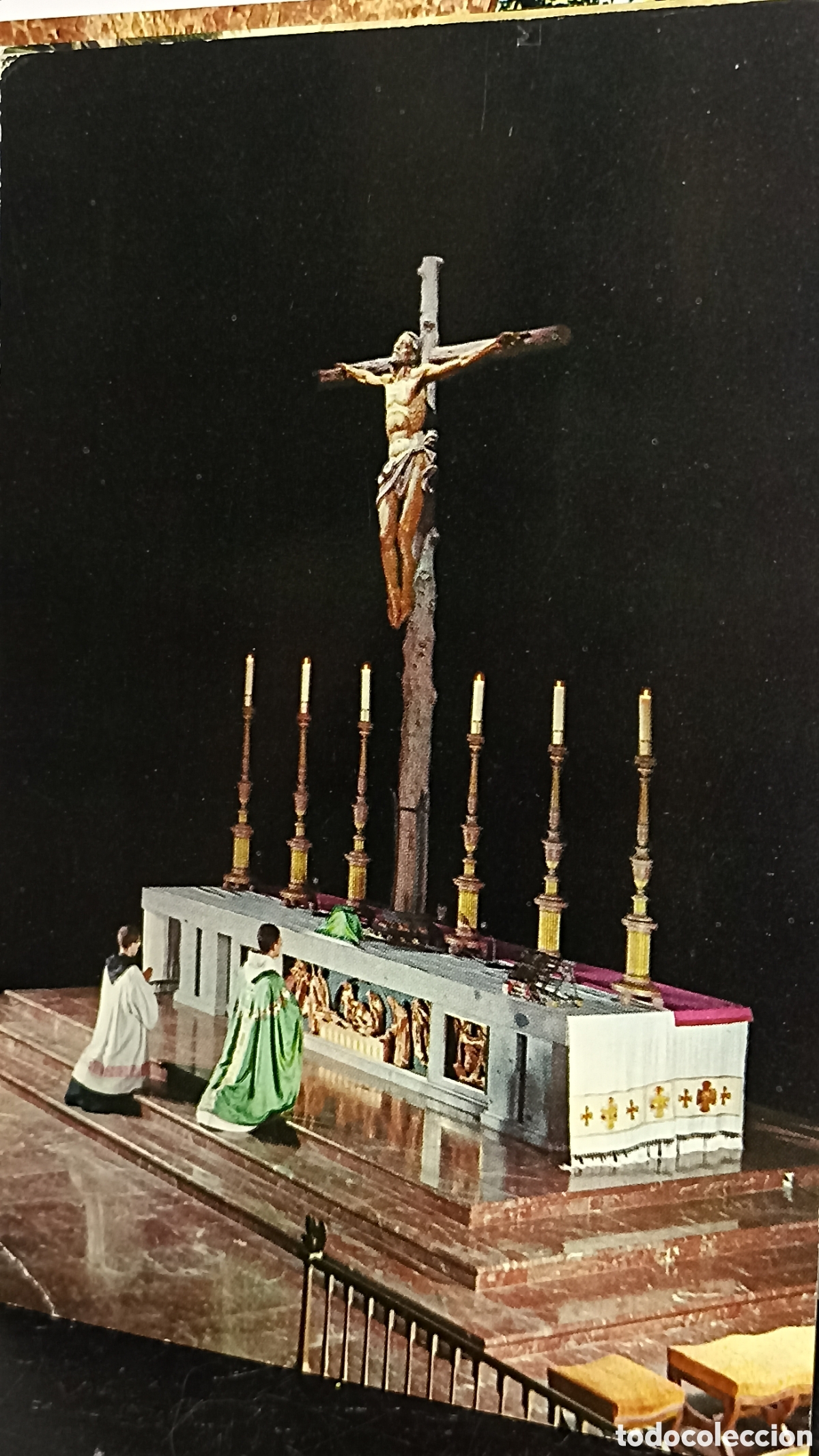 Postales: Santa Cruz del valle de los ca&iacute;dos detalle de altar mayor