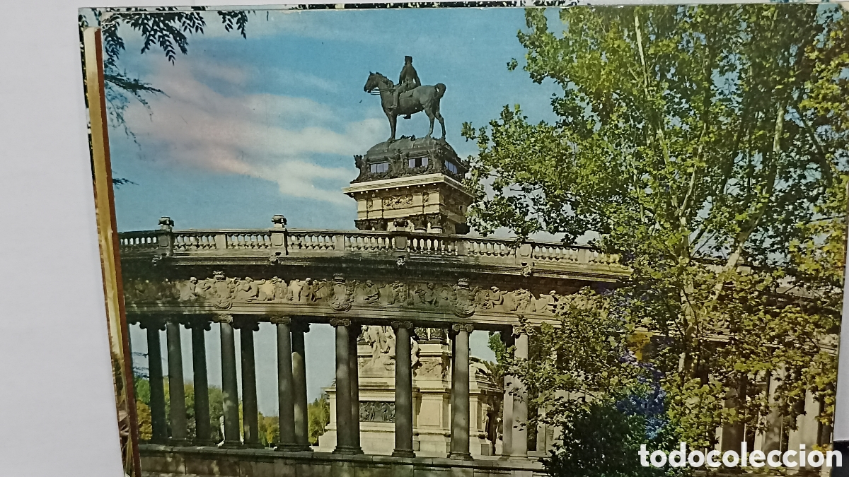 Postales: Madrid parque de retiro monumento al Alfonso XXII