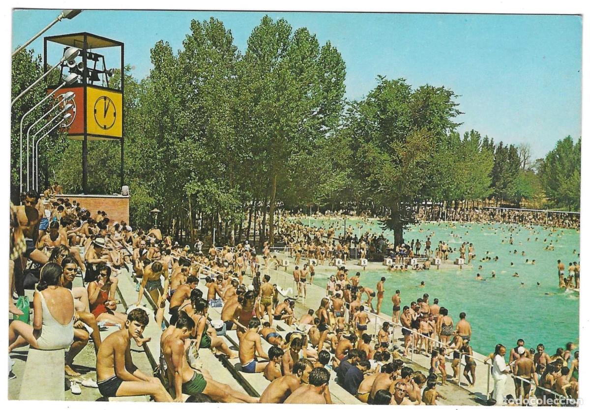 Postales: Postal Madrid. Parque Sindical. Piscina. ref. 7-madrid166