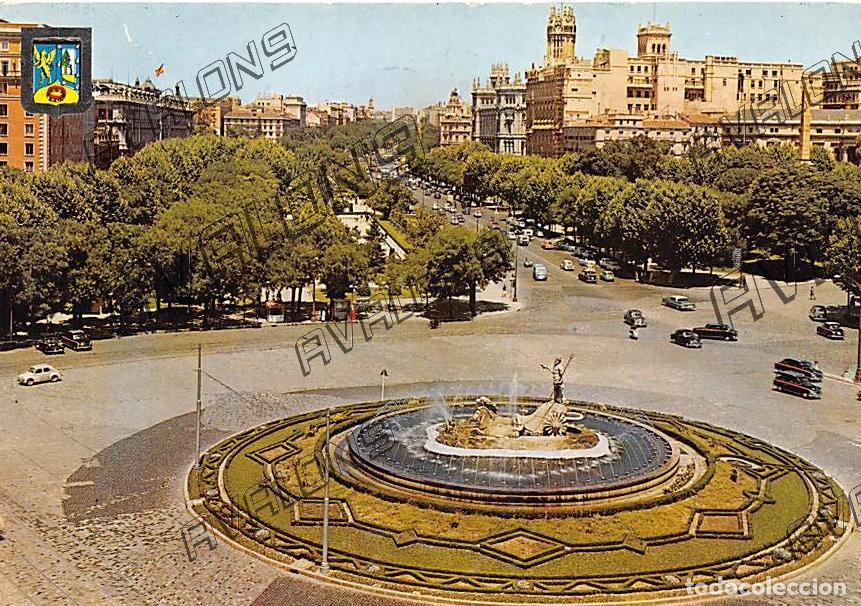 Postales: Fuente de Neptuno y Paseo del Prado (Madrid) - Escrita - A&ntilde;os 60