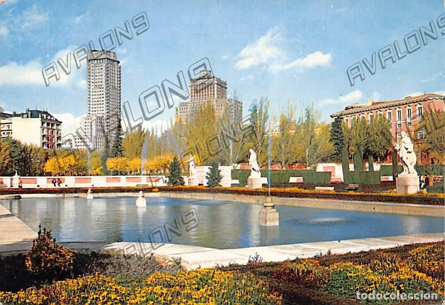 Postales: Estanque de los Jardines de Sabatini (Madrid) - Escrita - 1967